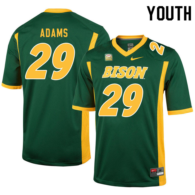 Youth #29 Adrian Adams North Dakota State Bison College Football Jerseys Sale-Green - Click Image to Close